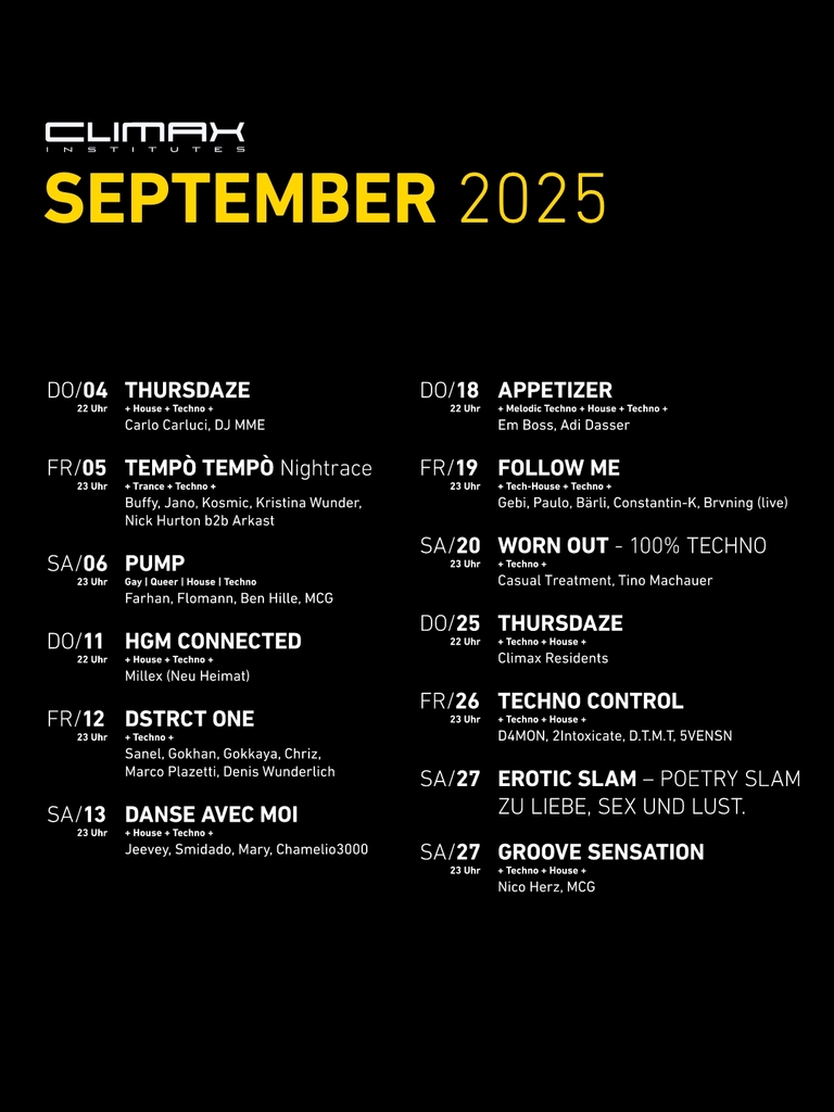 Climax-House-Techno-Stuttgart-Monatsprogramm