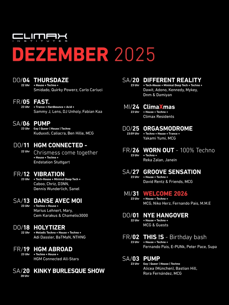 Dezember-Club-climax-institutes-stuttgart-techno-party-house-Monatsprogramm-Feed